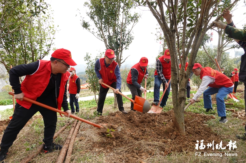 市城管委系統(tǒng)植樹200棵 紅廟嶺“添綠”25畝